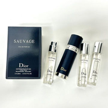 DIOR SAUVAGE EDP 3 IN 1 SET 3X20ML WITH PURSE SPRAY
