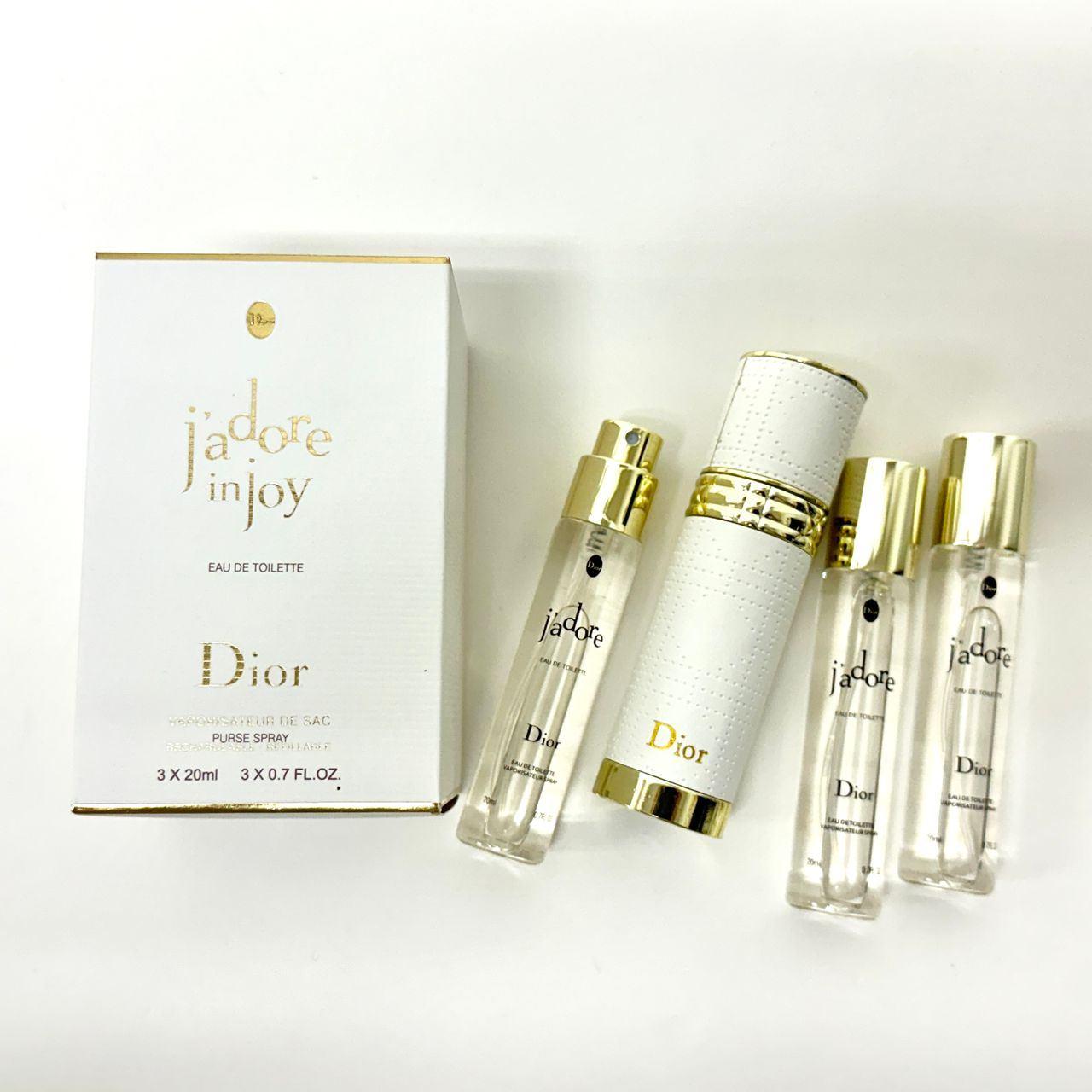 DIOR JADORE IN JOY EDT 3 IN 1 SET 3X20ML WITH PURSE SPRAY
