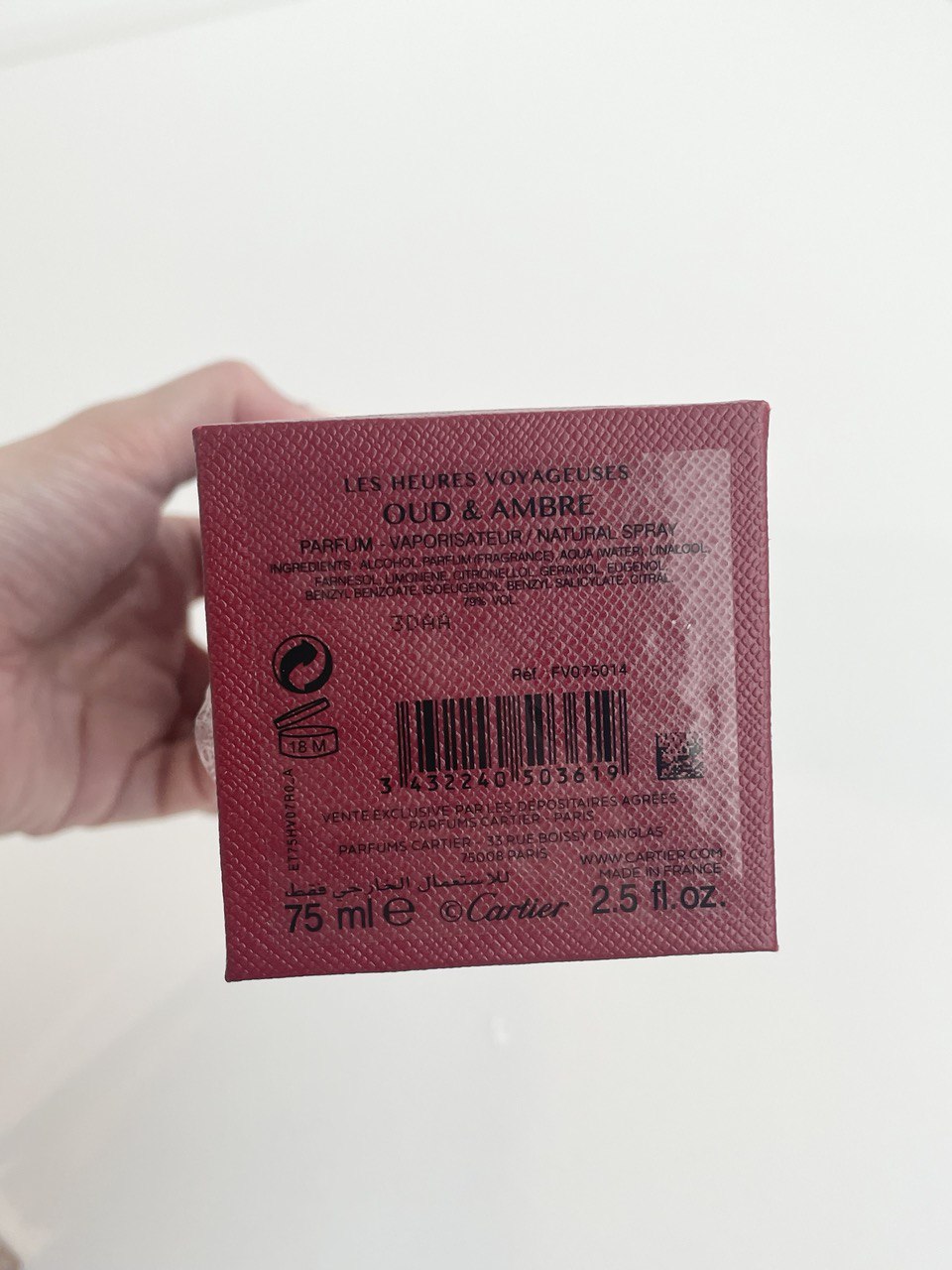 CARTIER OUD & AMBRE PARFUM 75ML