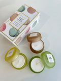 BVLGARI MACARON CANDLE COLLECTION CARAMEL/LEMON/SEA SALT 3IN1 SET