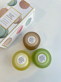 BVLGARI MACARON CANDLE COLLECTION CARAMEL/LEMON/SEA SALT 3IN1 SET