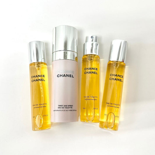 CHANEL CHANCE EDT 3 IN 1 SET 3X20ML WITH PURSE SPRAY