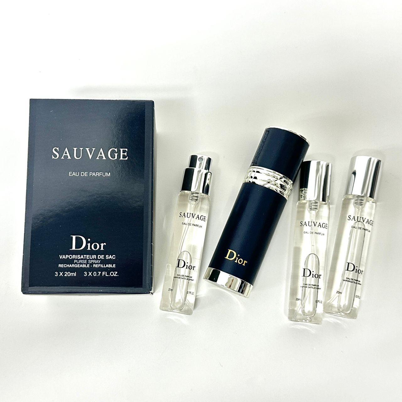DIOR SAUVAGE EDP 3 IN 1 SET 3X20ML WITH PURSE SPRAY