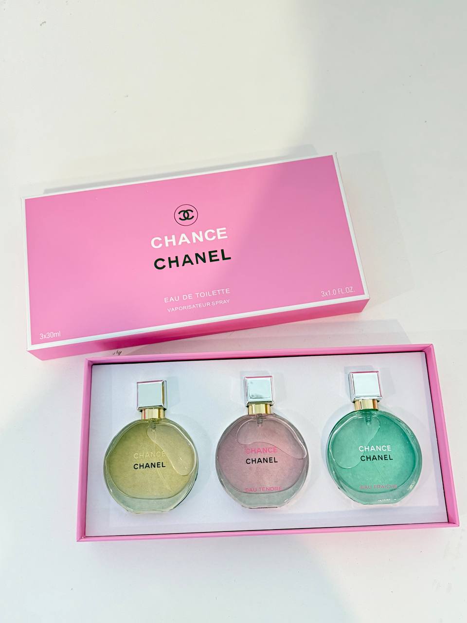 CHANEL CHANCE EDT PINK BOX SET 3IN1 (3X30ML)