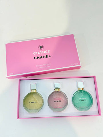 CHANEL CHANCE EDT PINK BOX SET 3IN1 (3X30ML)