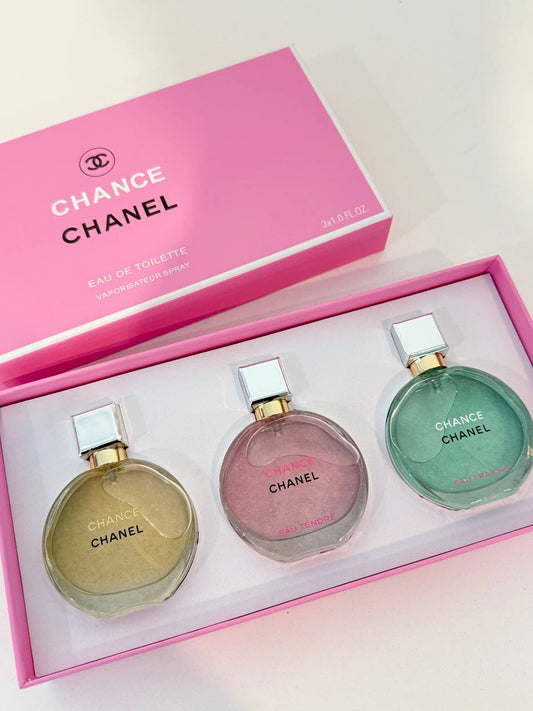 CHANEL CHANCE EDT PINK BOX SET 3IN1 (3X30ML)