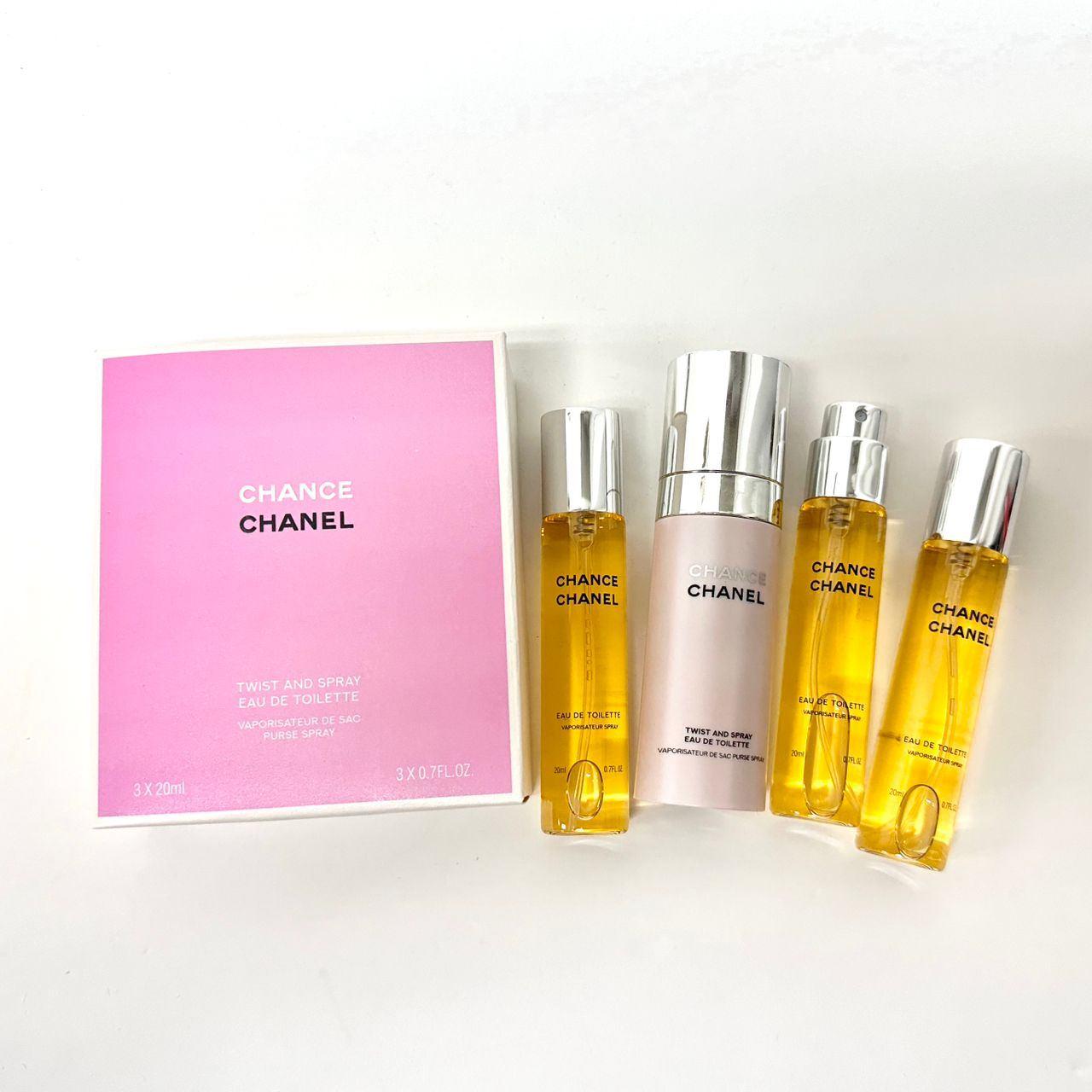 CHANEL CHANCE EDT 3 IN 1 SET 3X20ML WITH PURSE SPRAY