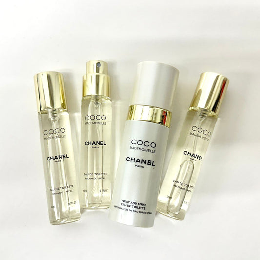 CHANEL COCO MADEMOISELLE EDT 3 IN 1 SET 3X20ML WITH PURSE SPRAY